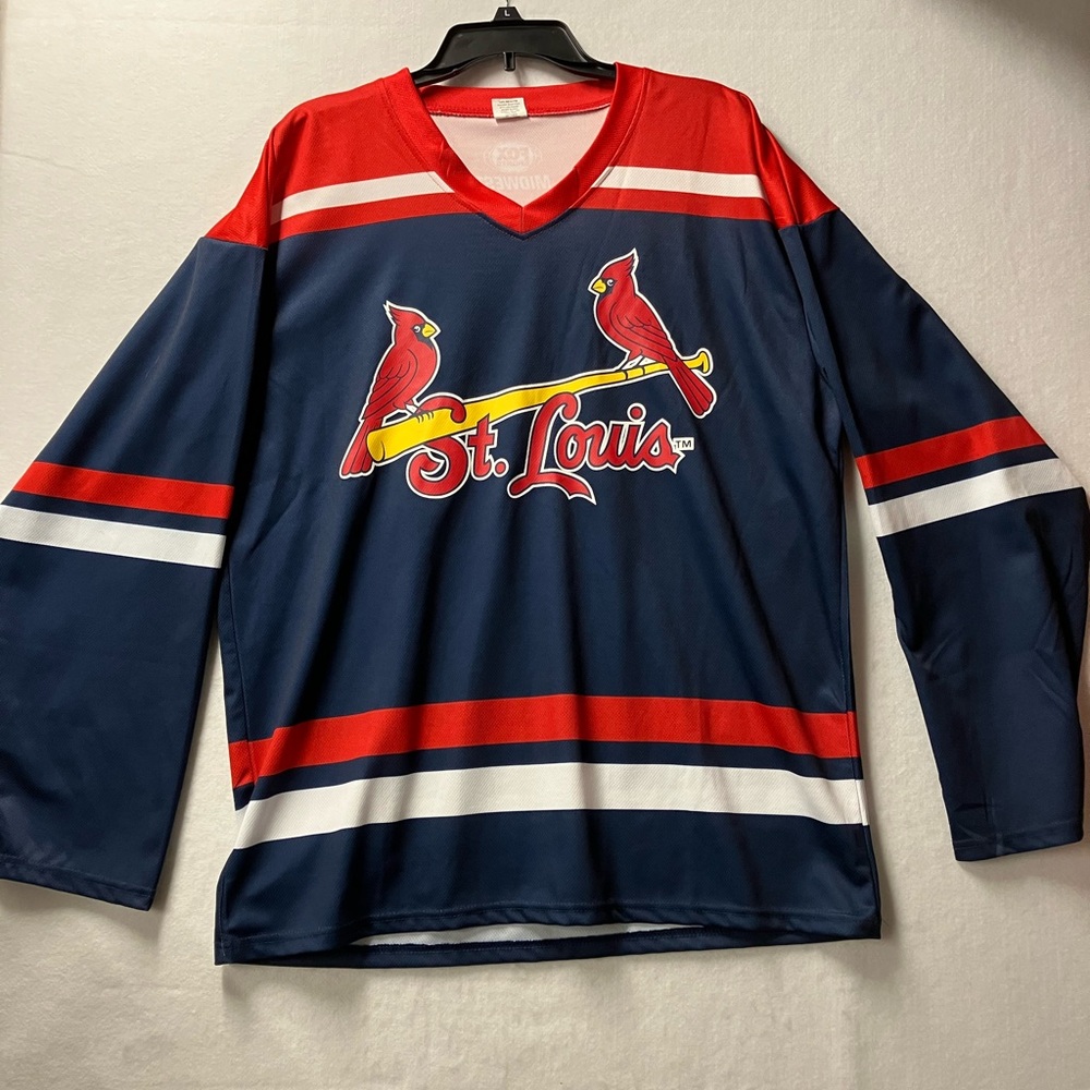 MLB St. Louis Cardinals SGA Hockey Jersey Size XL Fox Sports Stadium Giveaway